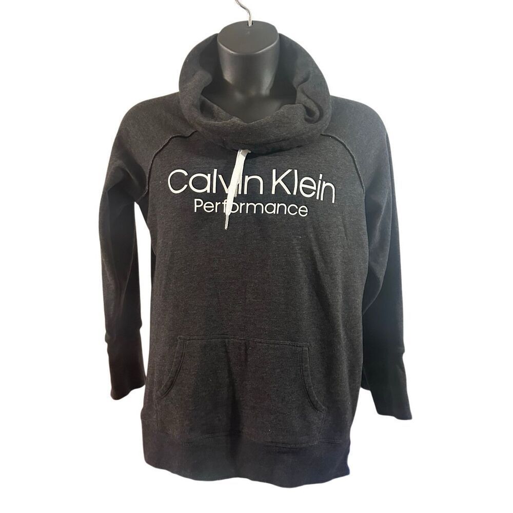 Calvin Klein Performance Women's Black Turtleneck Pullover Sweatshirt Size XL